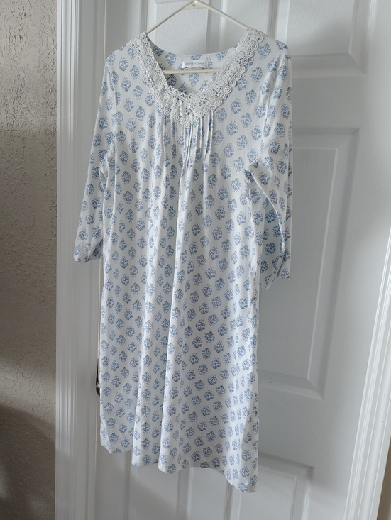 CaroleHochman Other - Carole Hochman Blue Medallion Waltz Cotton Jersey Nightgown Large